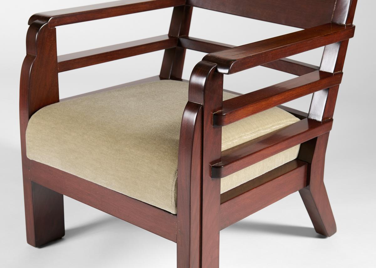 Mordenzato Dominique, André Domin & Marcel Genevrière, Coppia di poltrone, Francia, 1935 in vendita