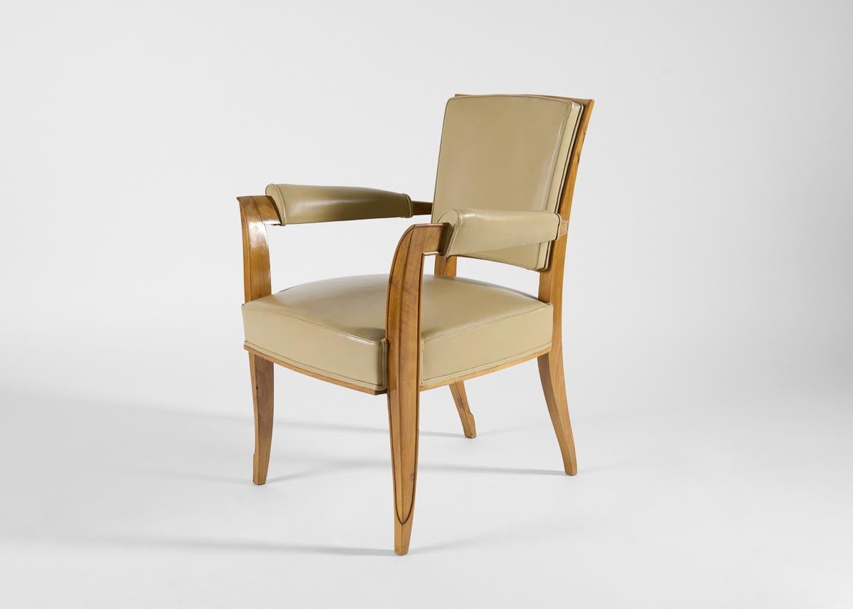 Français Dominique, André Domin & Marcel Genevrière, Paire de fauteuils, France, C. 1947 en vente