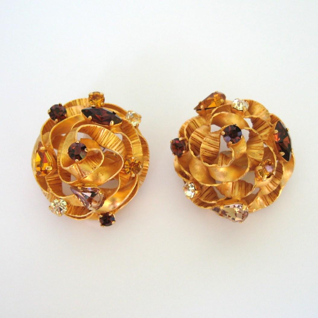  Dominique Aurientis Crystal Earrings New, Never Worn 1980s  For Sale 1