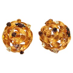Dominique Aurientis Crystal Earrings New, Never Worn 1980s