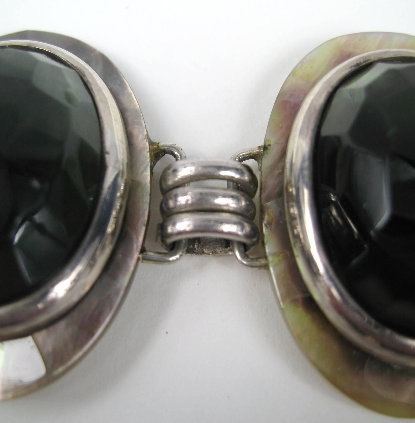  Dominique Aurientis Faceted Stone Sterling Silver Bracelet, New-1980s In New Condition For Sale In Wallkill, NY