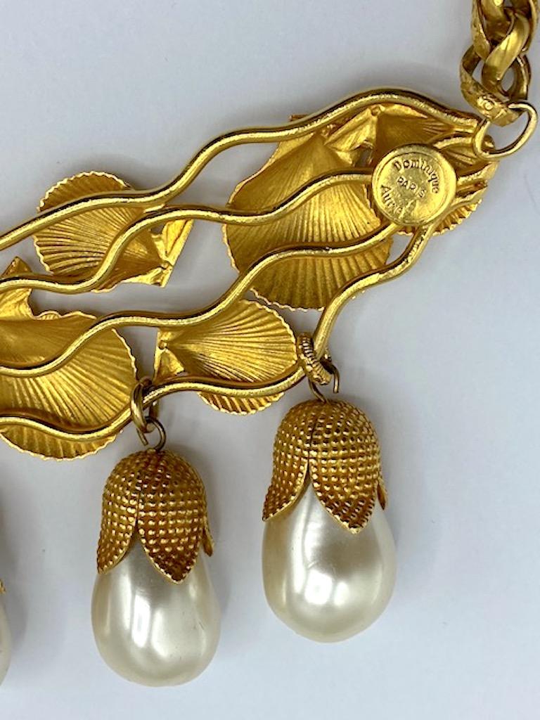 Dominique Aurientis Gold & Pearl Seashell Necklace 9