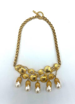 Dominique Aurientis Gold & Pearl Seashell Necklace