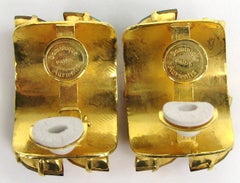 Dominique Aurientis Rhinestone Earrings 1980s