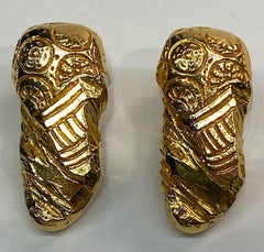 Boucles d'oreilles sculpturales Dominique Aurientis, années 1980