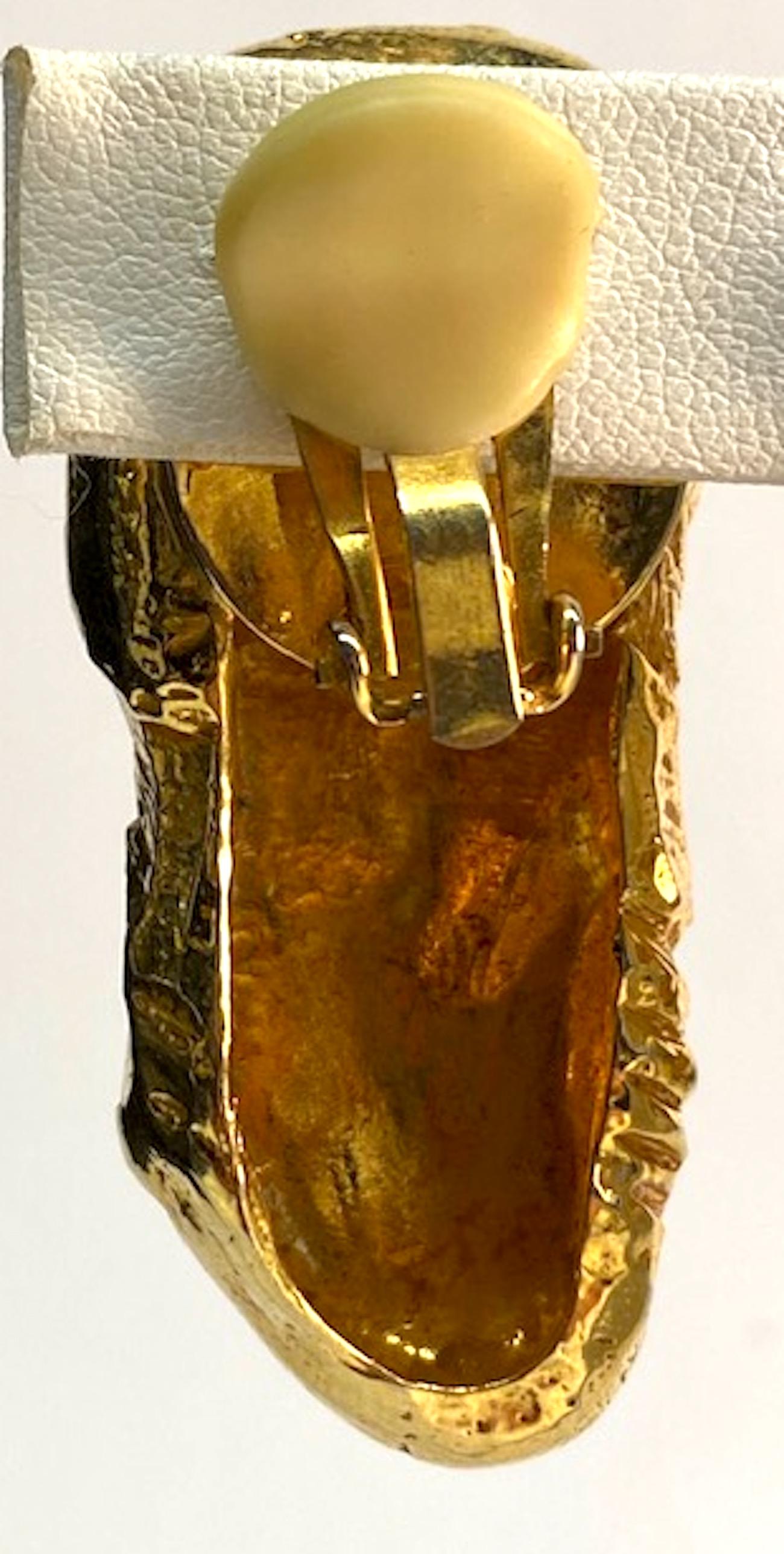 Dominique Aurientis Sculptural Earrings, 1980s 2