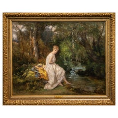 Dominique Baron 19th Century Continental Oil on Canvas