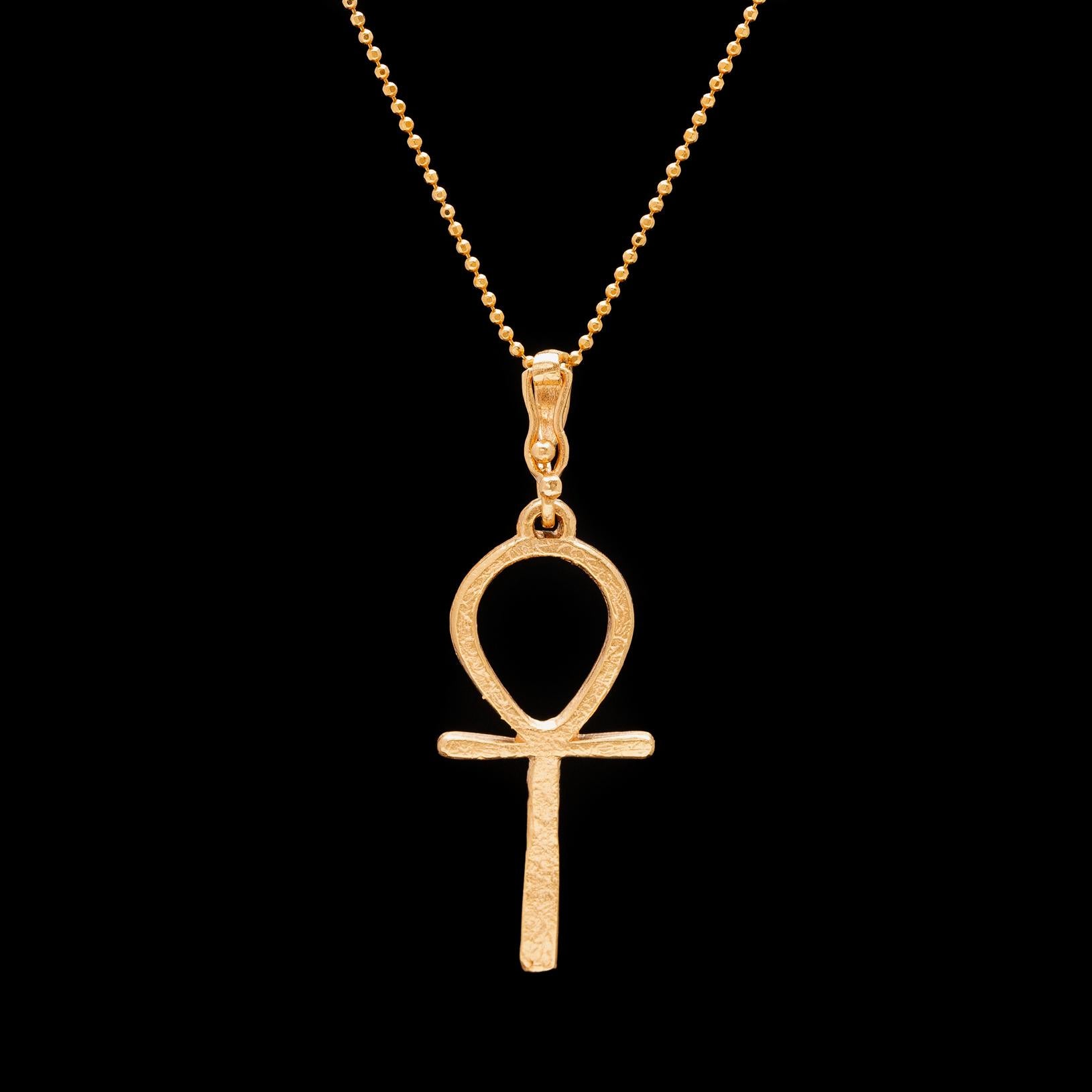 gold key of life pendant