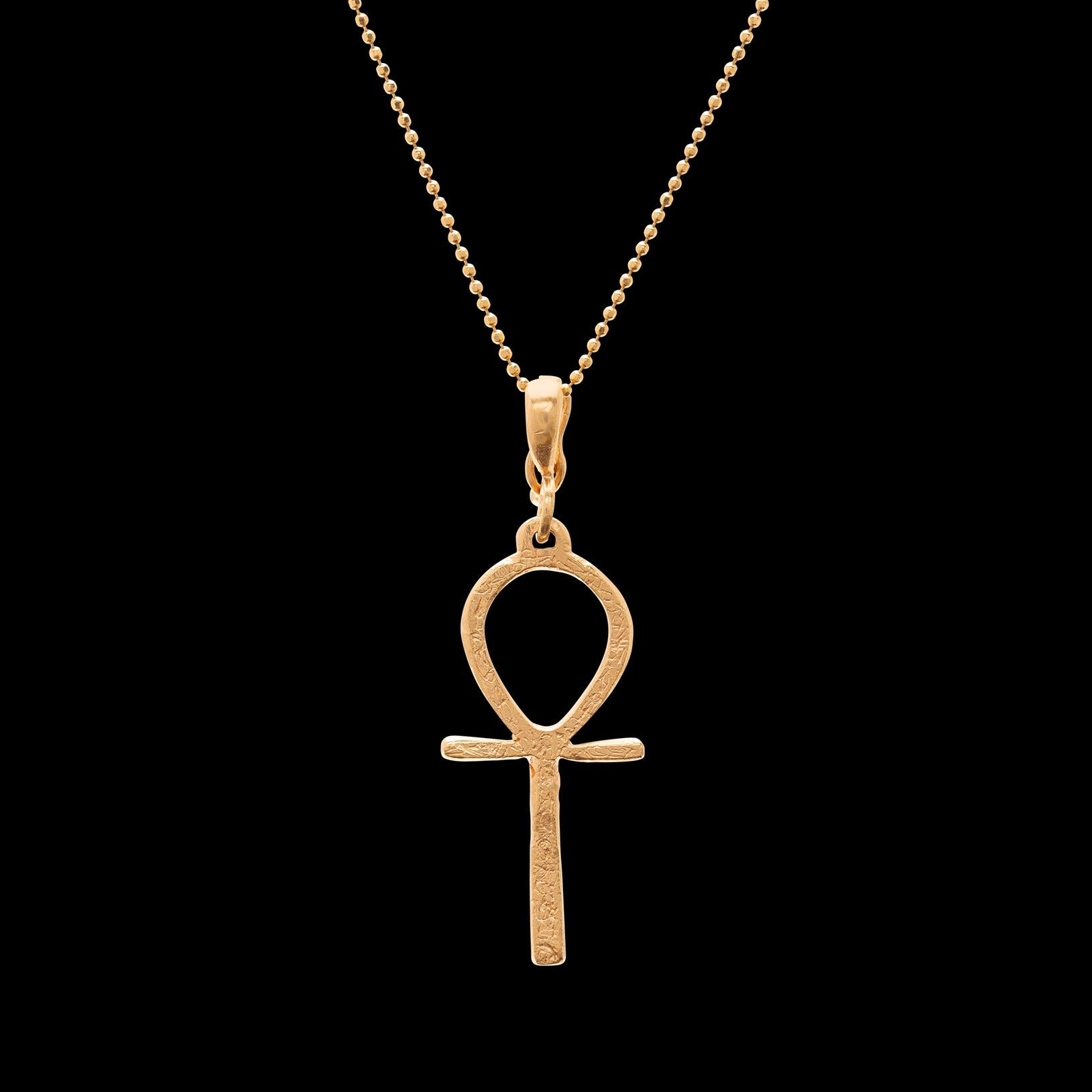 Egyptian Revival Dominique Cohen Boho Ankh Key of Life Pendant and Chain