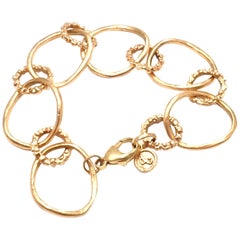 Dominique Cohen Buddha Link Yellow Gold Bracelet