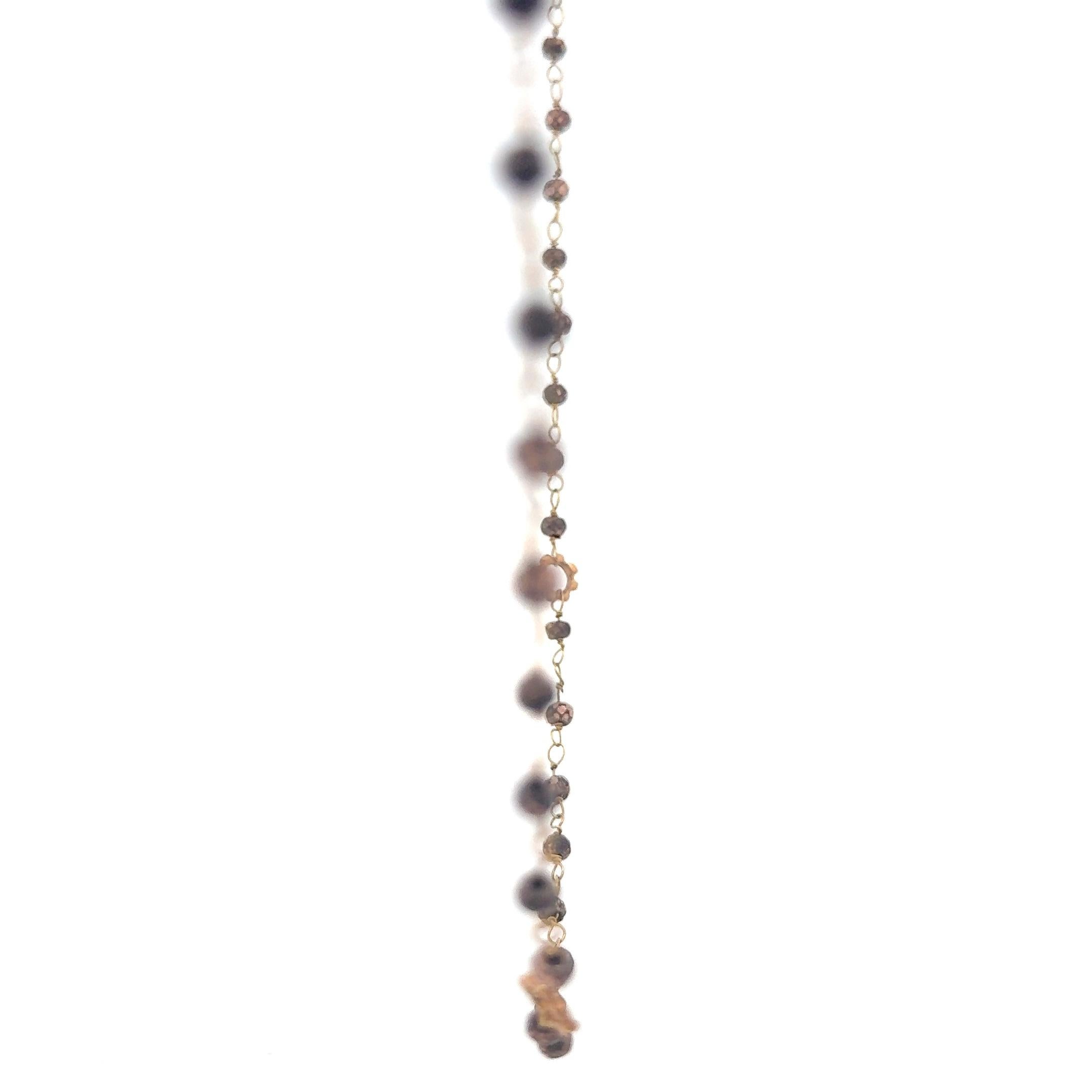 Dominique Cohen Collier à maillons Pyrite Bean en or jaune 18 carats Excellent état - En vente à Dallas, TX