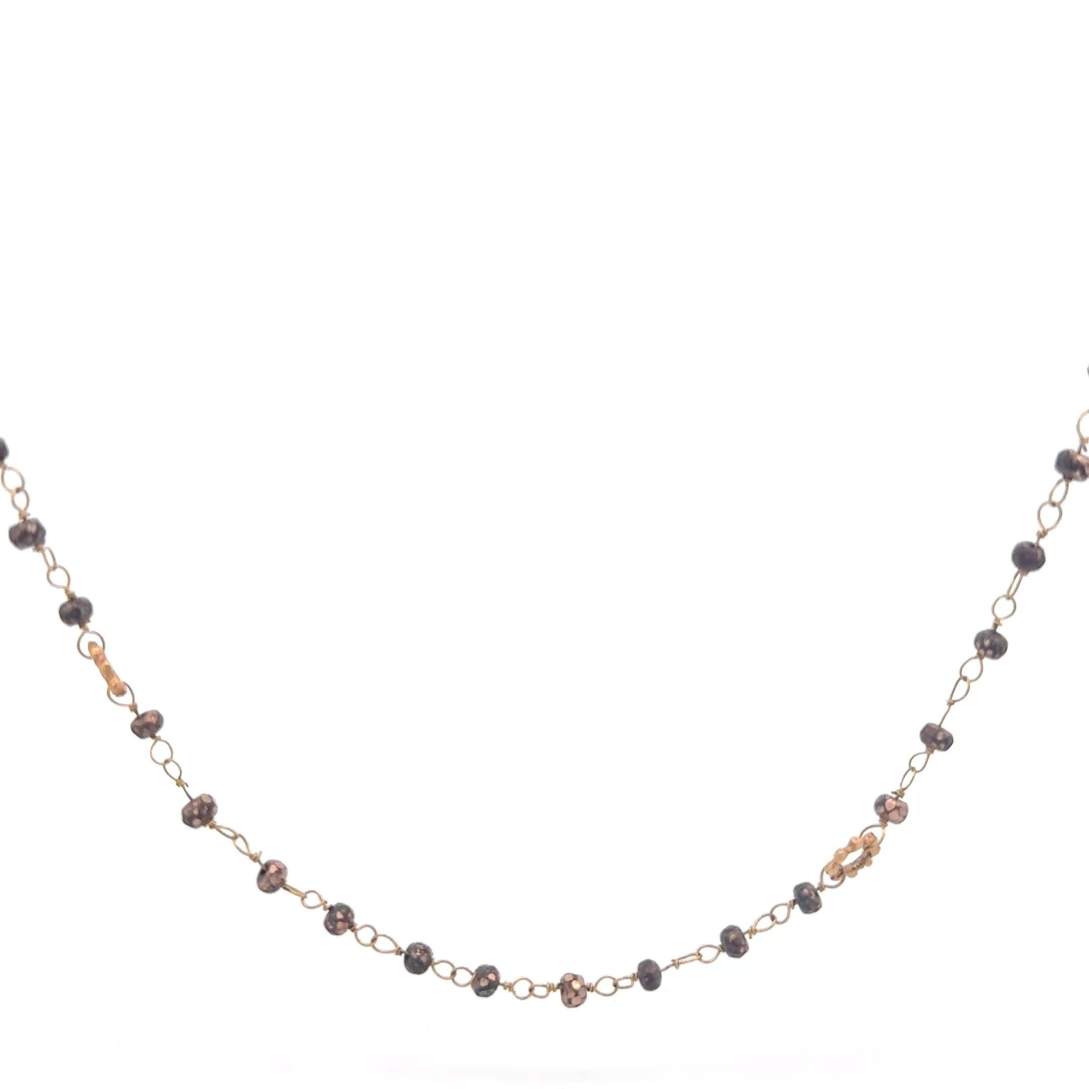 Dominique Cohen Collier à maillons Pyrite Bean en or jaune 18 carats Pour femmes en vente