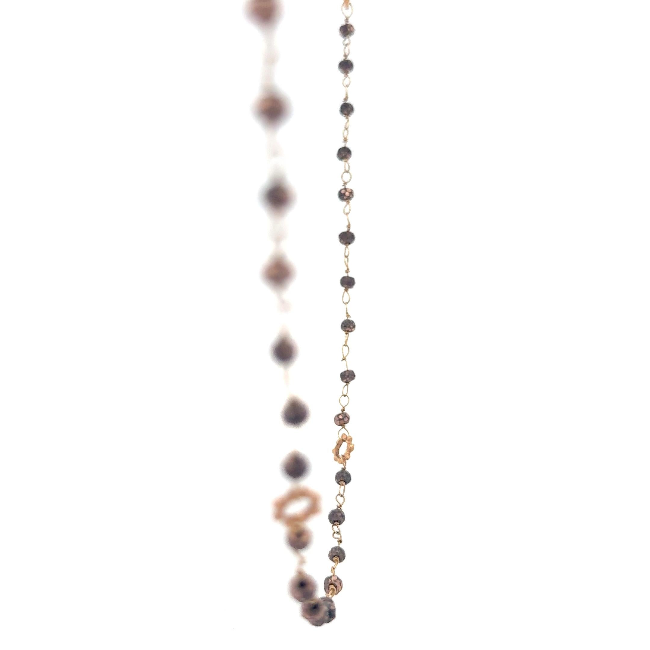 Dominique Cohen Collier à maillons Pyrite Bean en or jaune 18 carats en vente 1