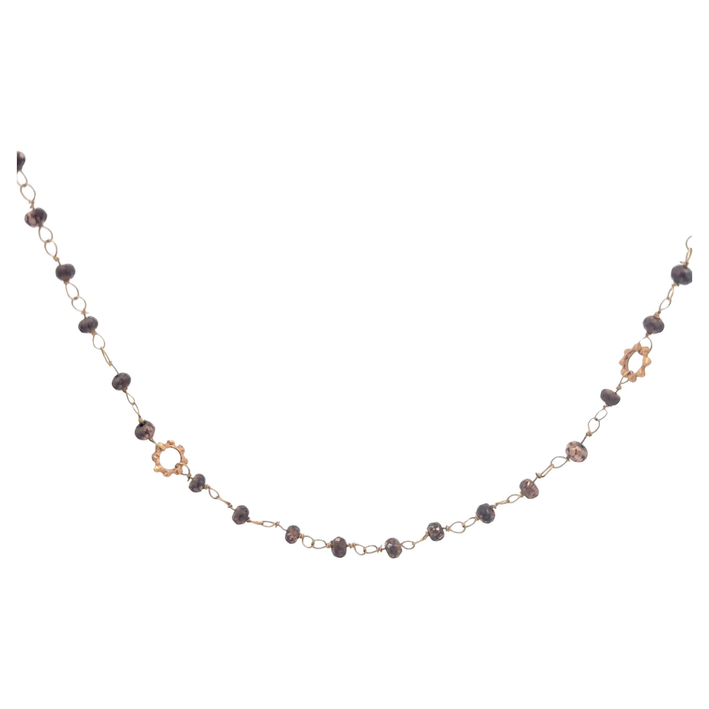 Dominique Cohen Collier à maillons Pyrite Bean en or jaune 18 carats en vente