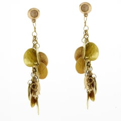 Dominique Cohen Rose and Yellow Gold Griffin Coin Earrings