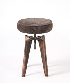 Sgabello Clemenceau in rame Dominique, Francia, anni '40