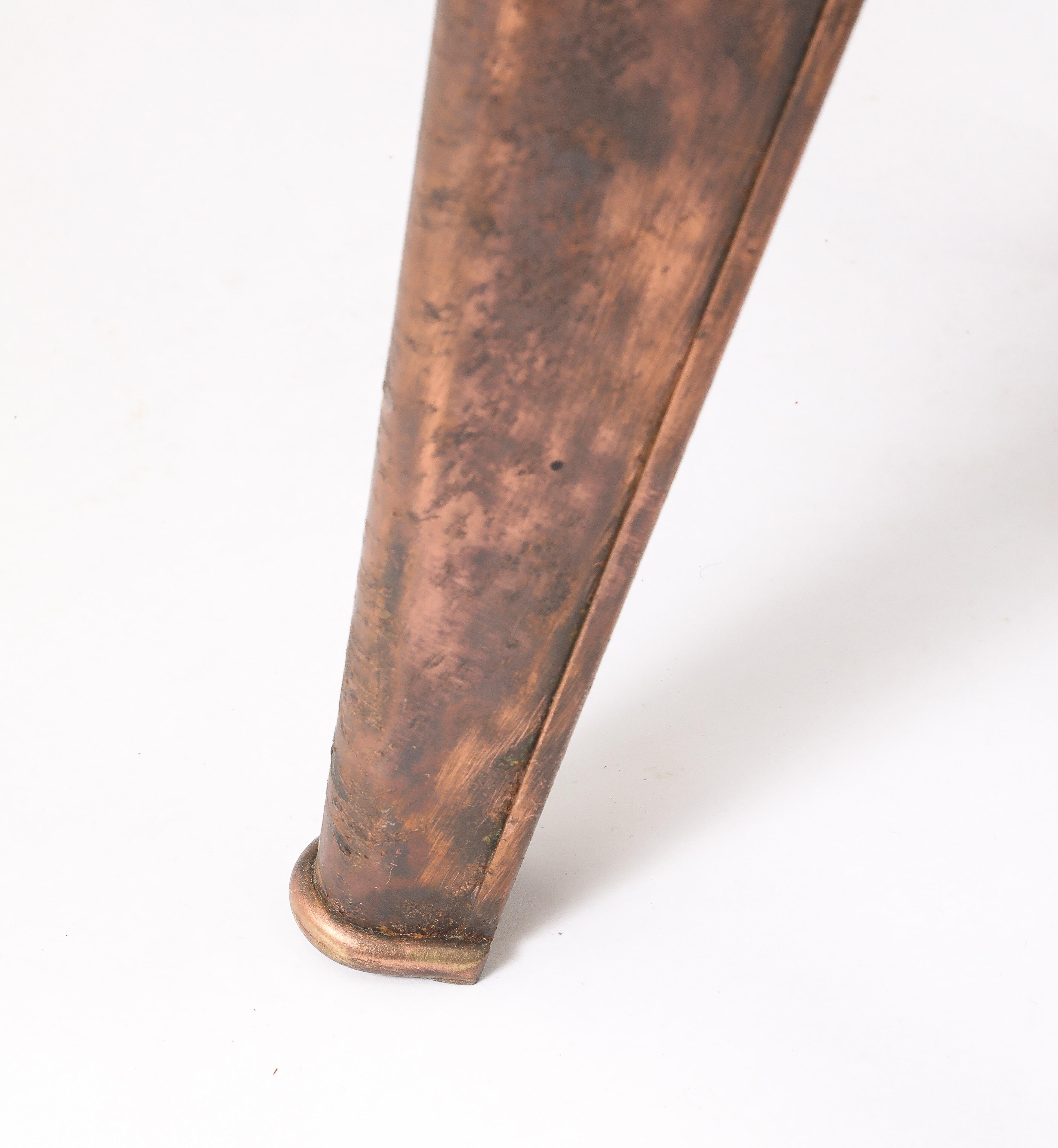 Dominique Copper Clemenceau Stool, France 1940's For Sale 3