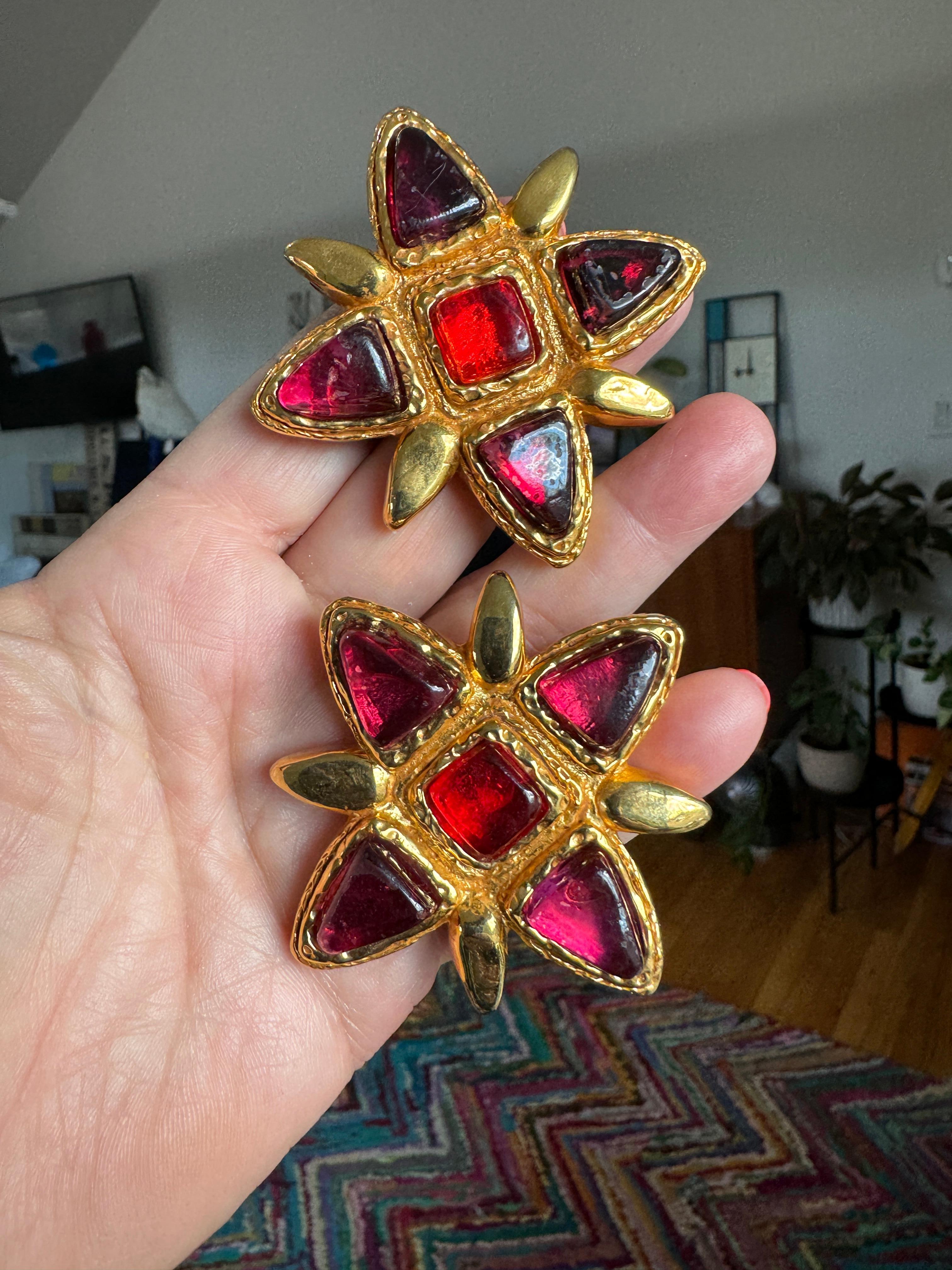 Orecchini Massive di Dominique Denaive Hollywood Glam in oro e dorato in vendita 6