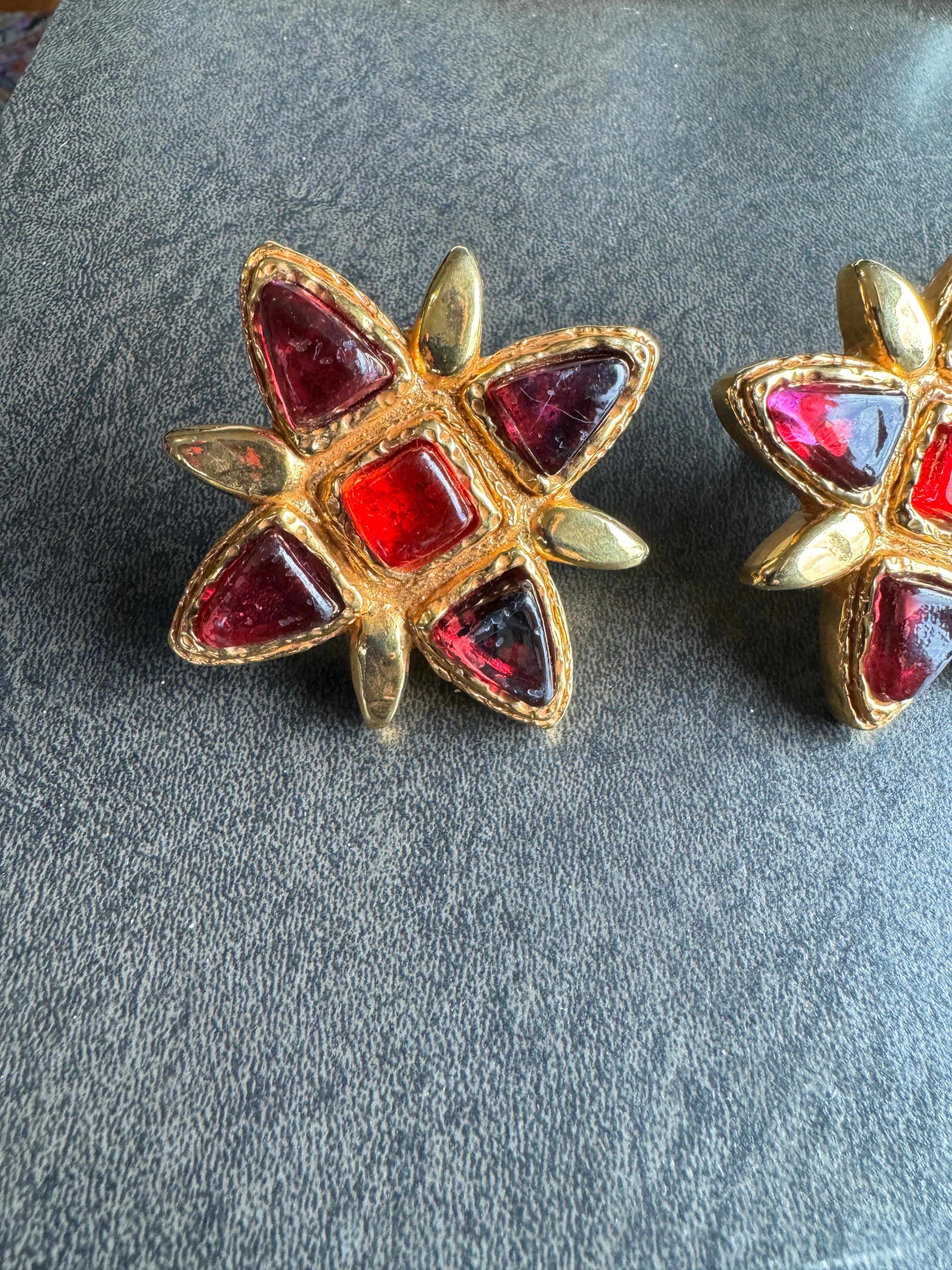 Orecchini Massive di Dominique Denaive Hollywood Glam in oro e dorato in vendita 4