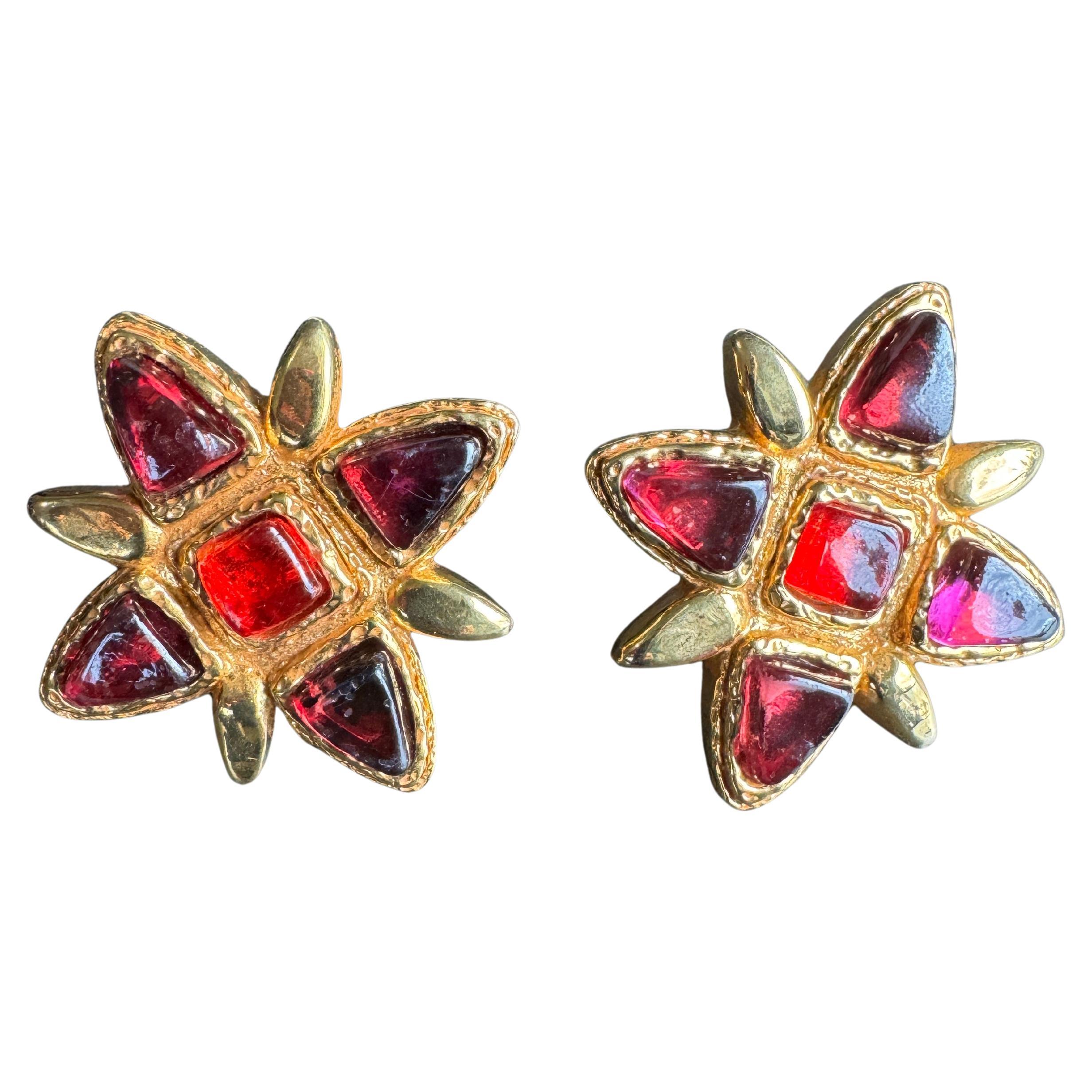 Orecchini Massive di Dominique Denaive Hollywood Glam in oro e dorato in vendita