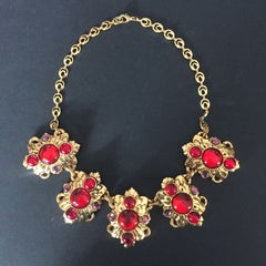 DOMINIQUE DENAIVE Paris, COLLIER Vintage des années 1980, Néo-baroque