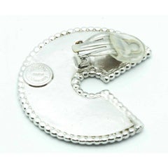 Dominique Denaive Paris Boucles d'oreilles à clip disque Vintage 90s