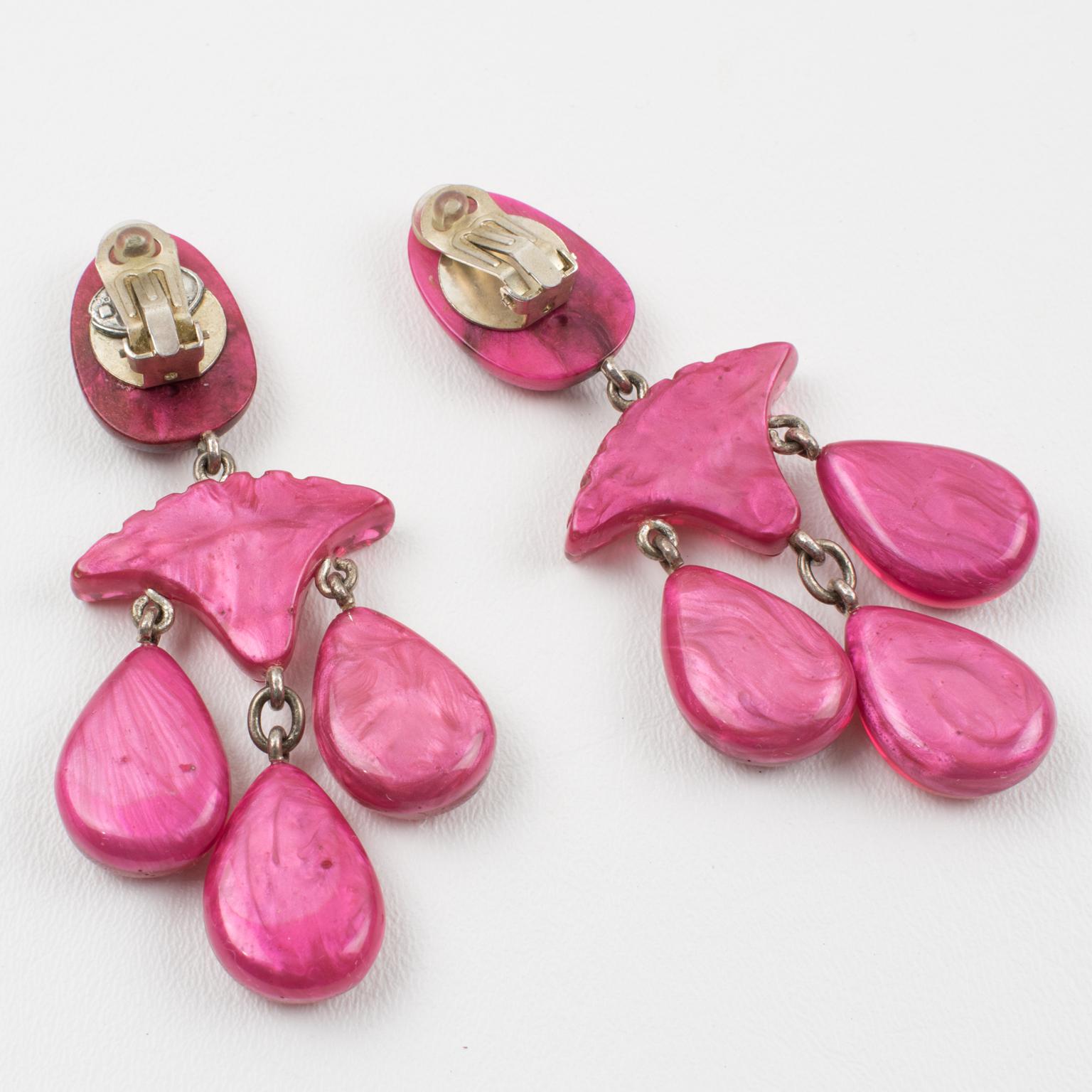 hot pink earrings