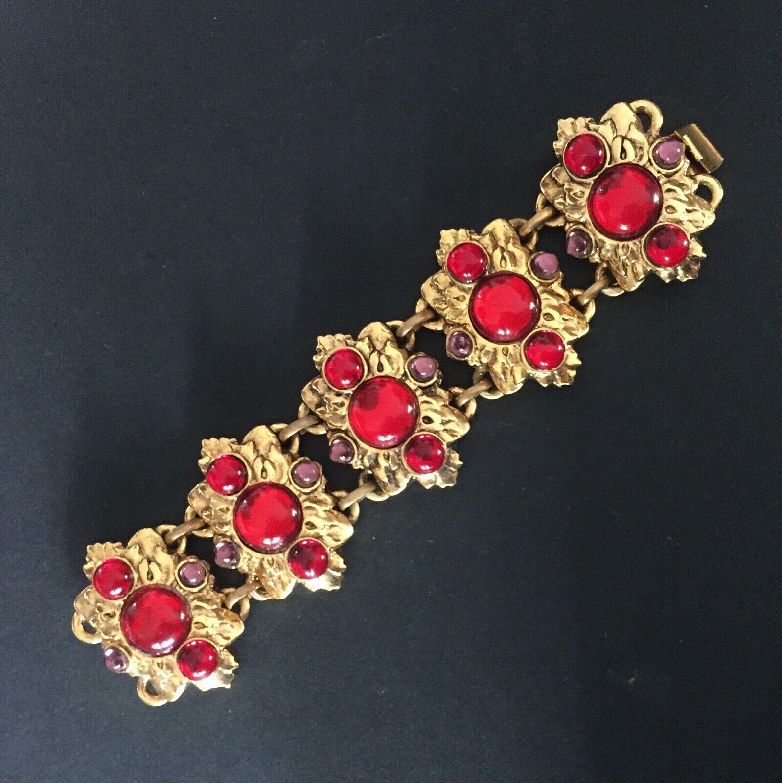 Baroque DOMINIQUE DENAIVE Paris, Vintage 80s, Neo BAROQUE Bracelet For Sale