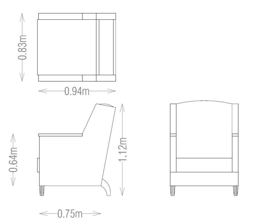 Dominique, Four Armchairs Art Deco Period, circa 1935 For Sale 1