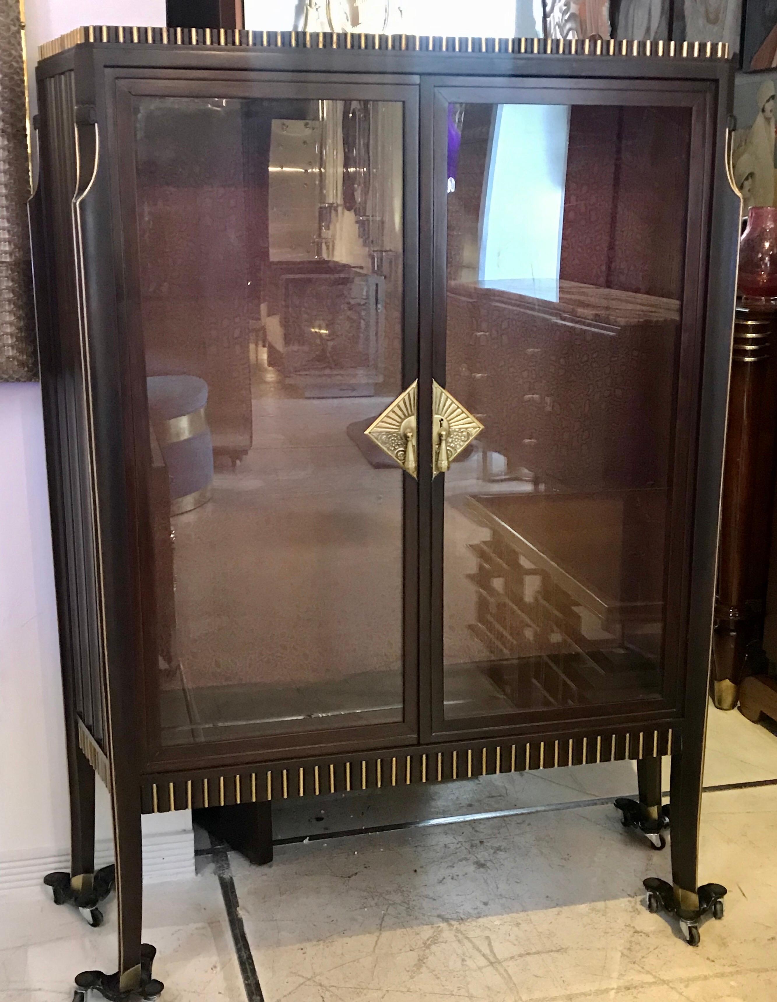 Dominique French Art Deco Vitrine Showcase In Good Condition In Miami, FL