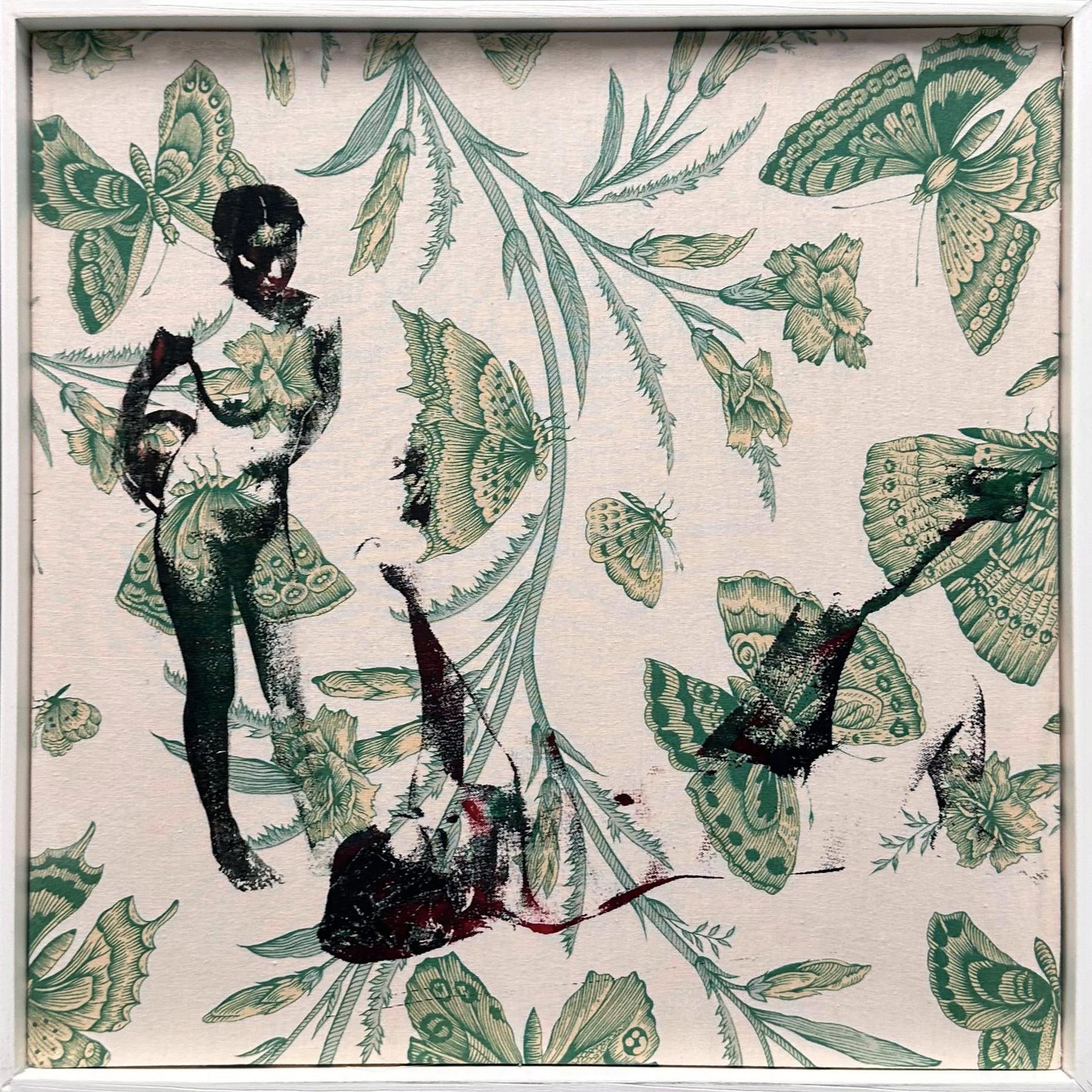 Butterflies, Mixed Media Painting For Sale 6