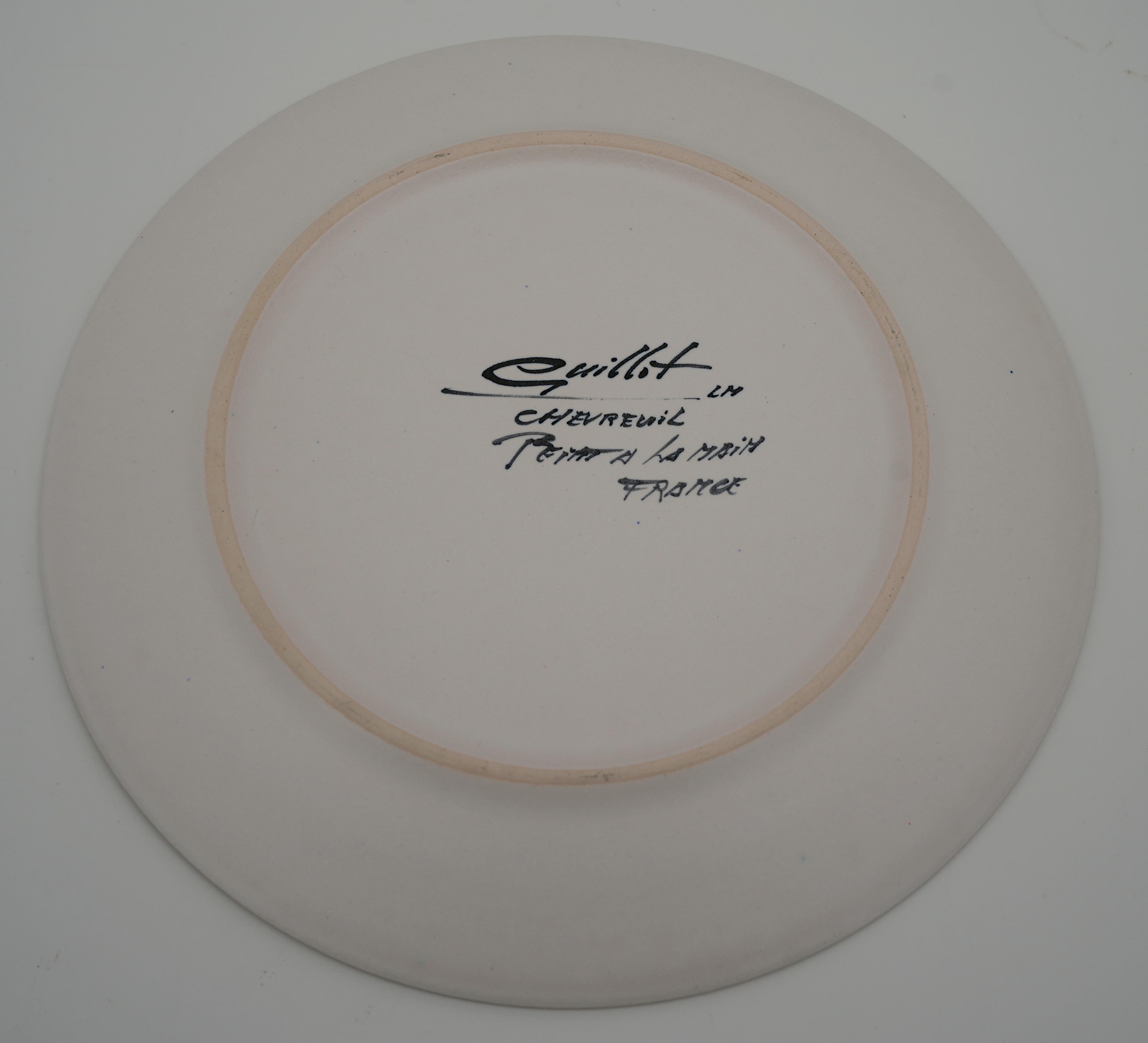 Dominique GUILLOT Ceramic Game Hunting Dinner Set, 1950s For Sale 7