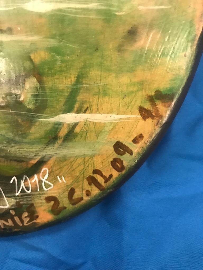 Dominique Larrivaz and Shadee K Signed Decorated Skateboard, French, 2009-2018 For Sale 1