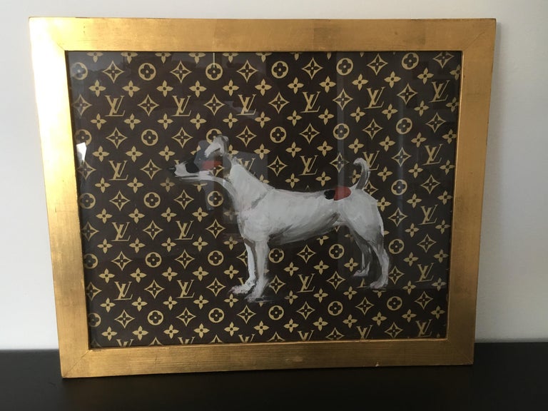 Dominique Larrivaz Painting on Louis Vuitton Canvas, Unique Creation