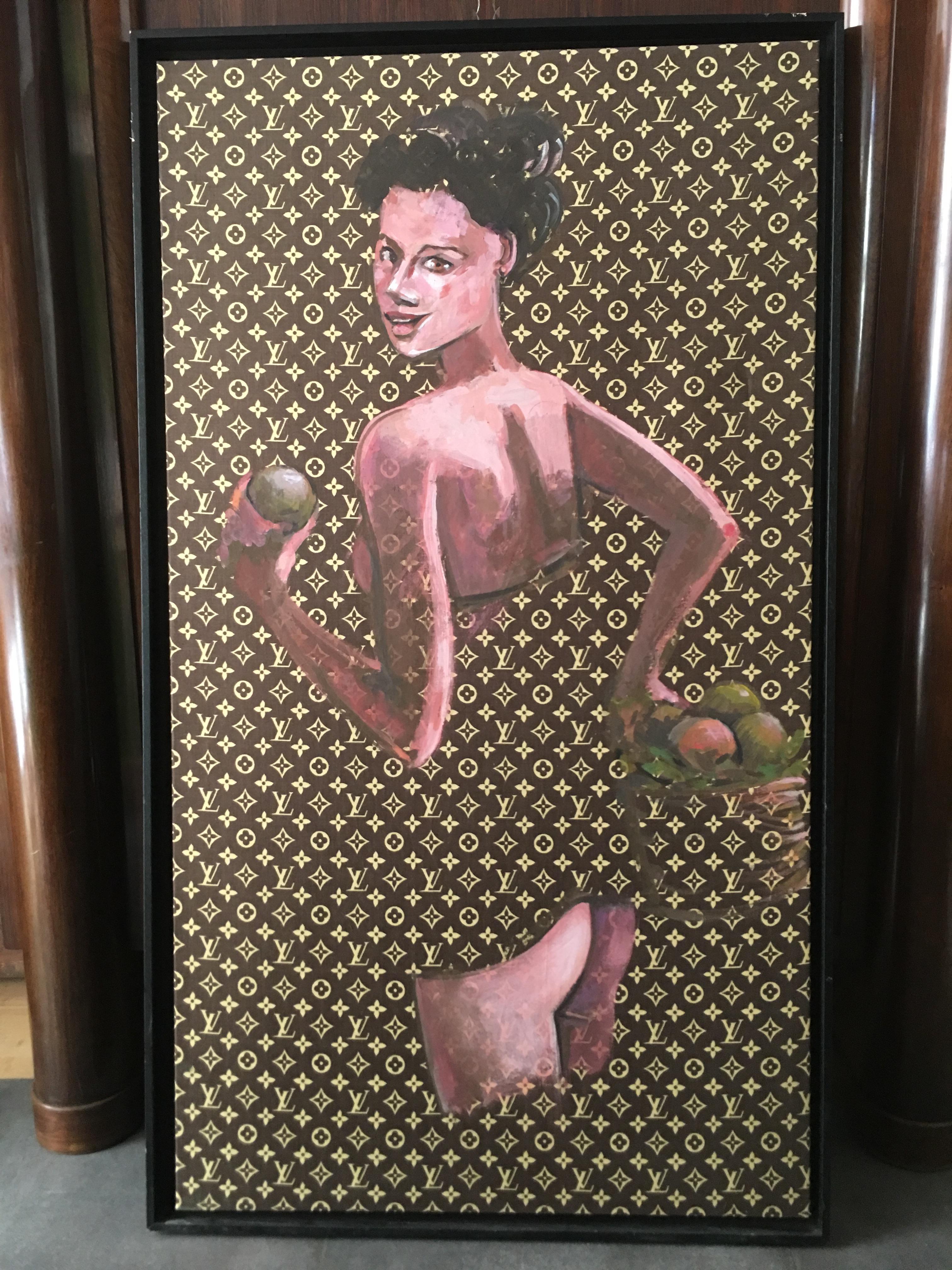 Painting on Louis Vuitton canvas made by Dominique Larrivaz in France in 2015.
Unique creation made live by Larry during a vernissage at the Art and Design Gallery in Paris in June 2015.
Dominique Larrivaz (1961-2017), Larry shared his workshop