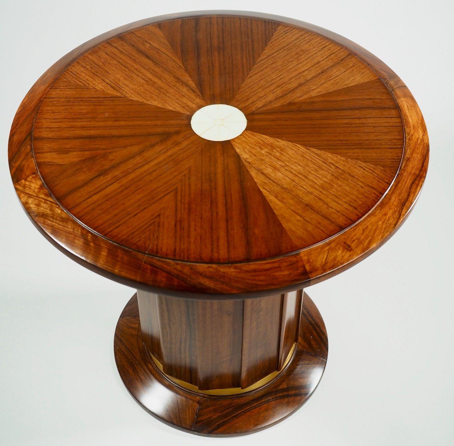 French Dominique Modernist Rosewood Side Table