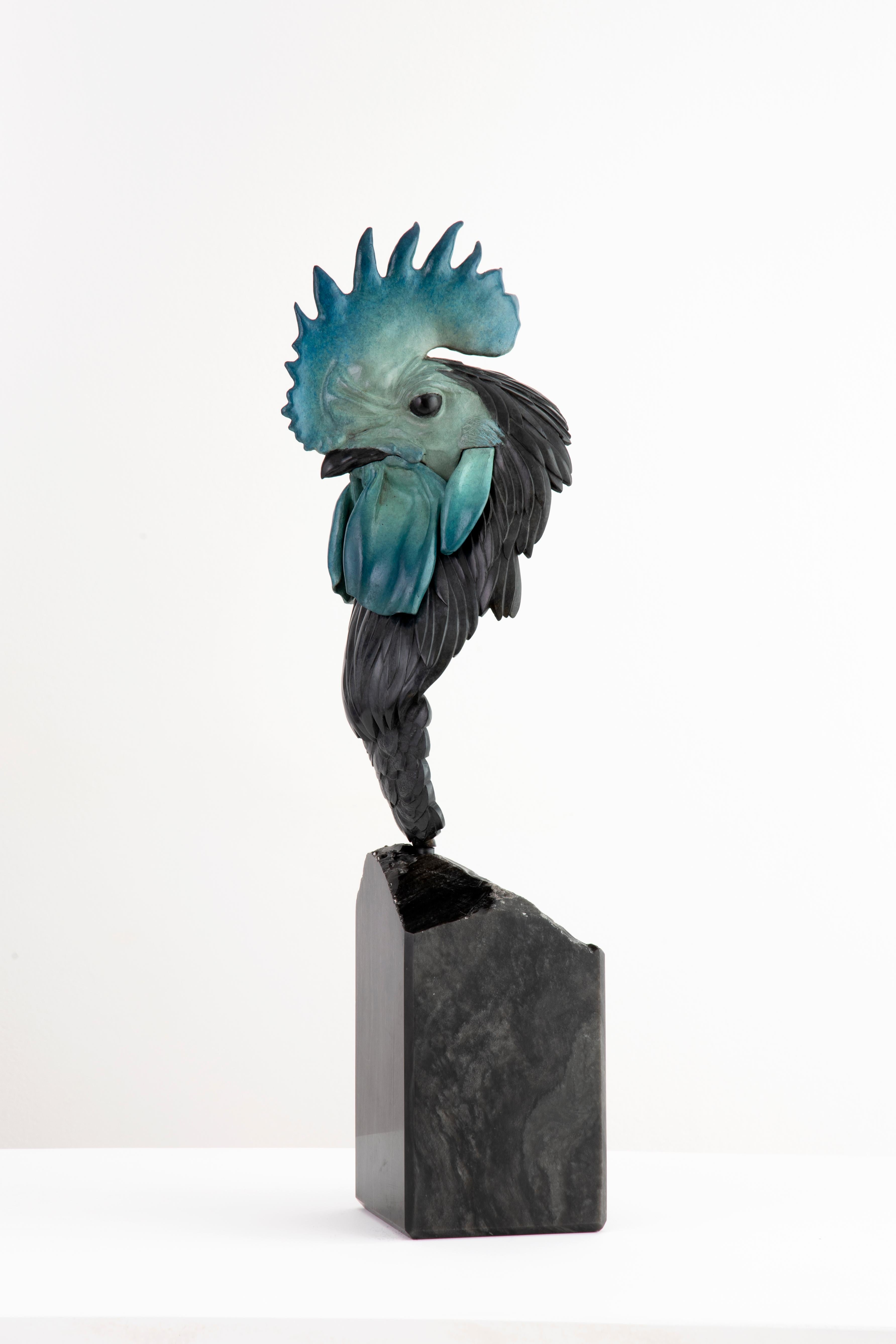 Coq - Art Deco Sculpture by Dominique Mufraggi