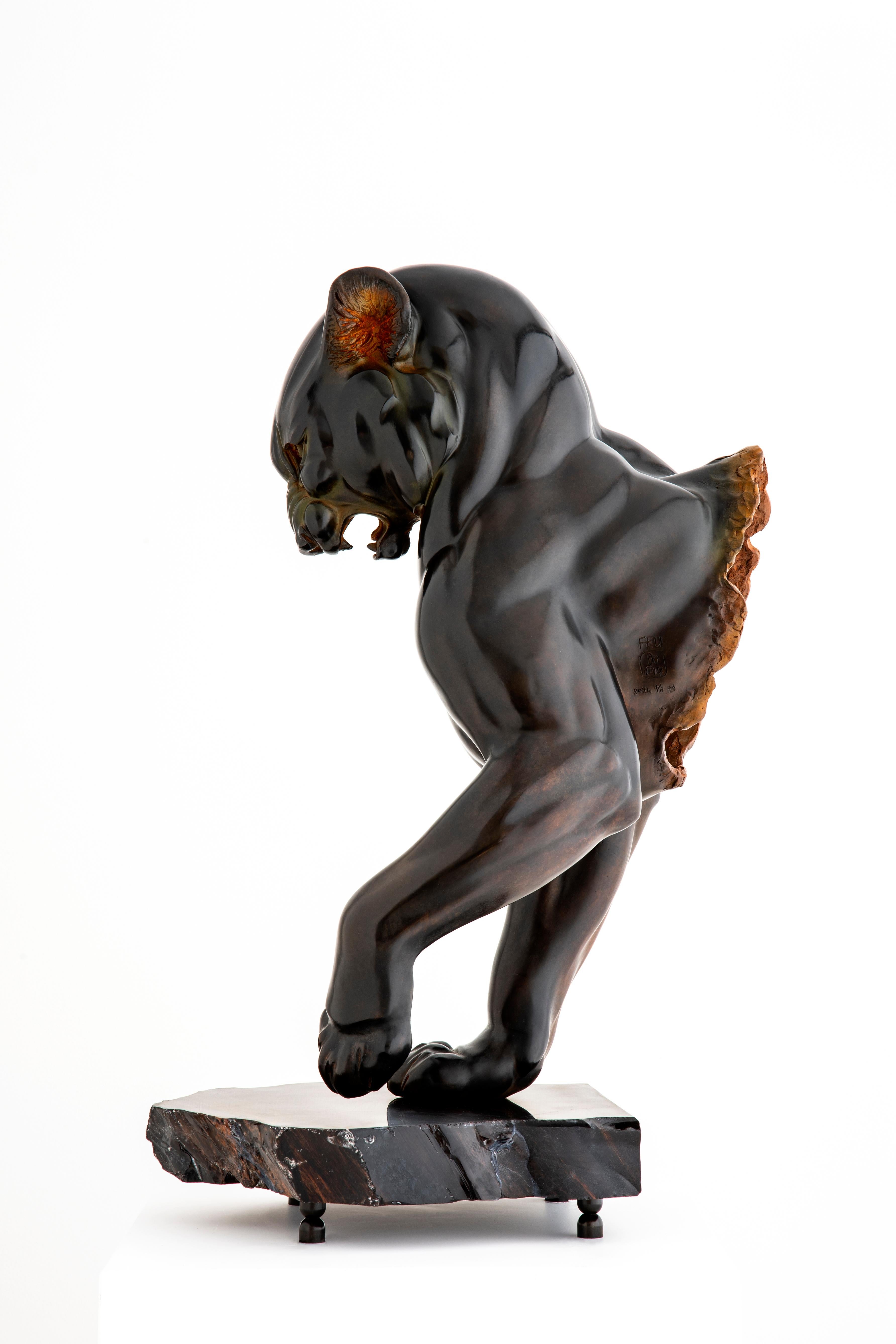 Feu - Art Deco Sculpture by Dominique Mufraggi