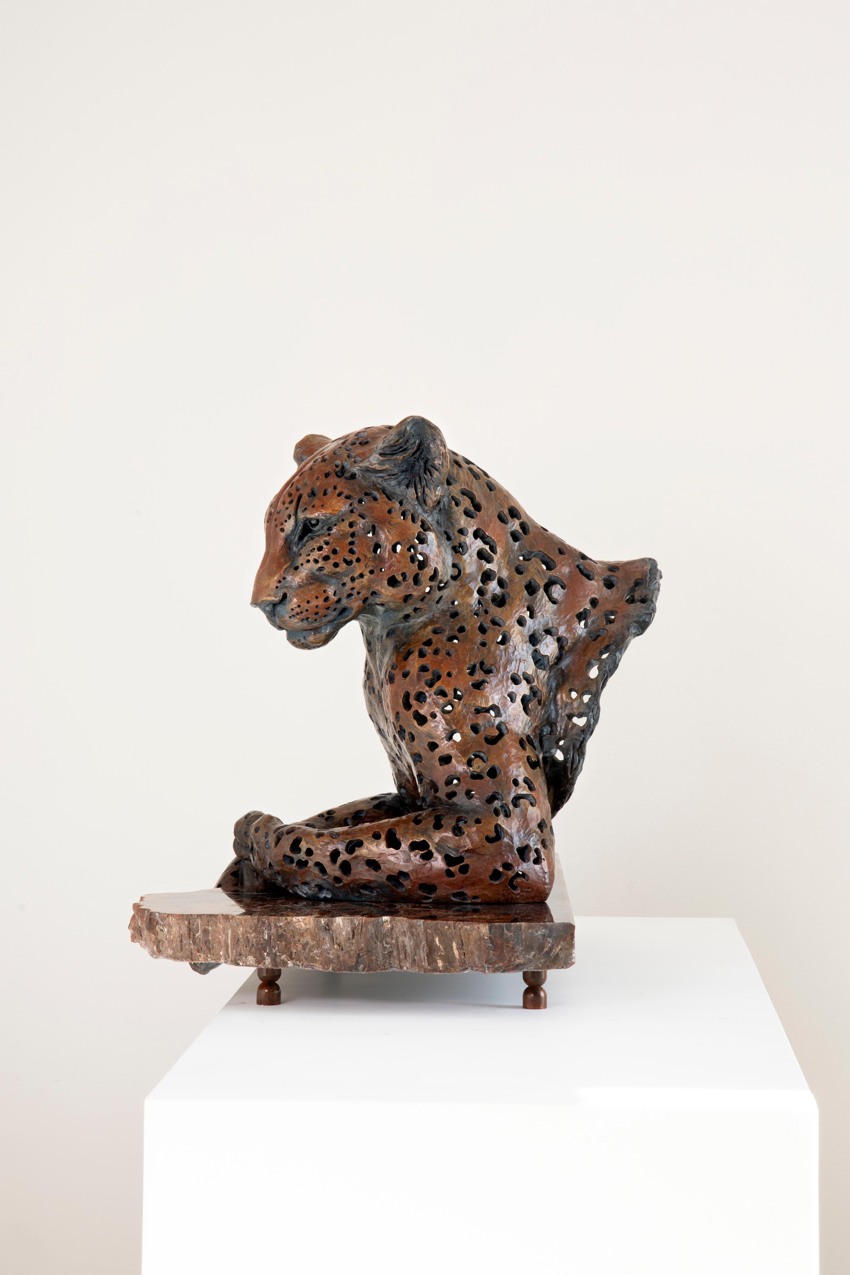 Bronze and petrified Arizona wood
Edition number : 1/8 ; Draws 8 + 4
Certificate : seal and signature by Dominique Mufraggi on the work and on the original certificate 

Dominique Mufraggi's passion for the plasticity of the living world, his quest