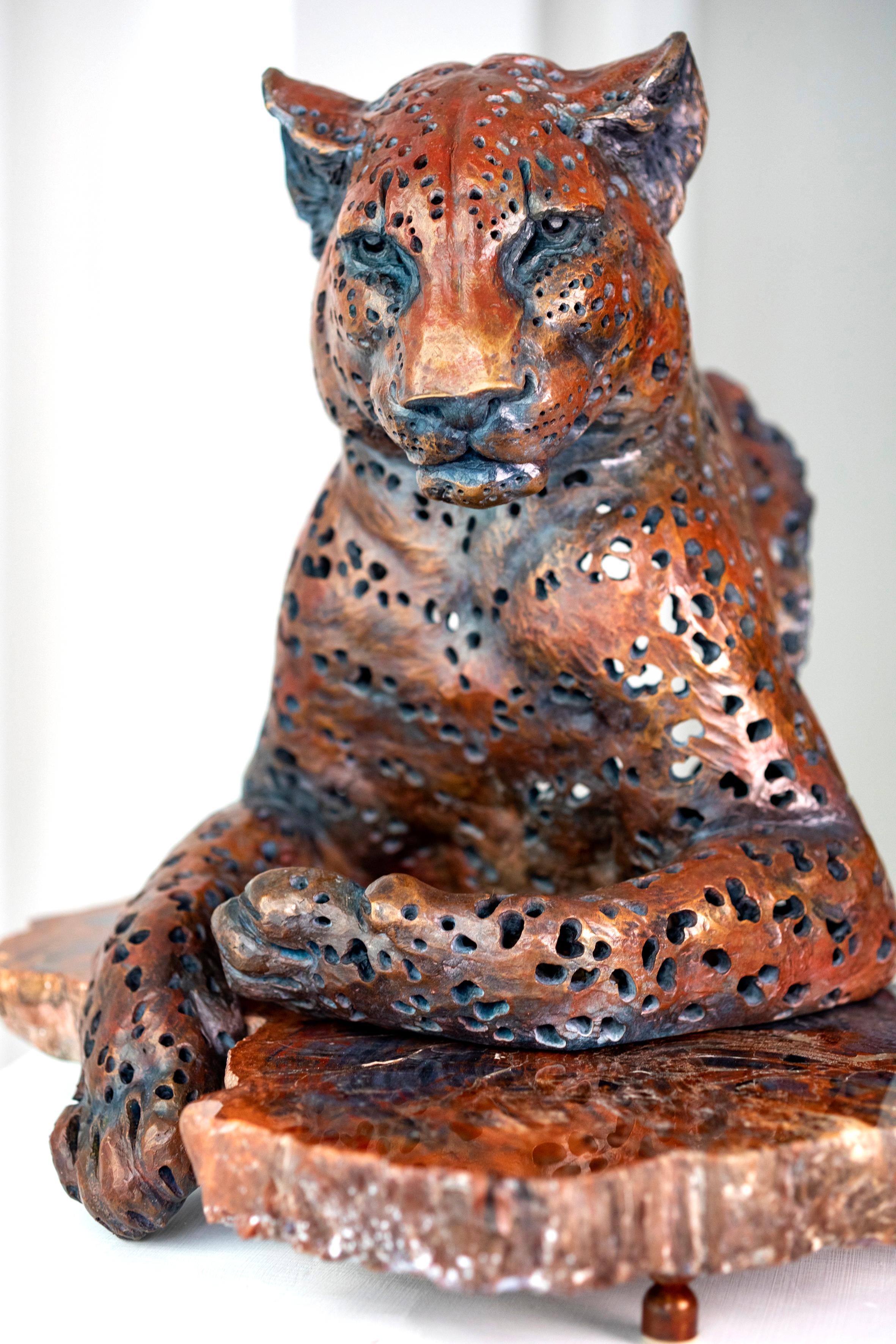 Bronze and petrified Arizona wood
Edition number : 1/8 ; Draws 8 + 4
Certificate : seal and signature by Dominique Mufraggi on the work and on the original certificate 

Dominique Mufraggi was born in 1958. He was graduated from the Ecole Boulle in
