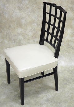 Dominique Pair of Ebonized Side Chairs