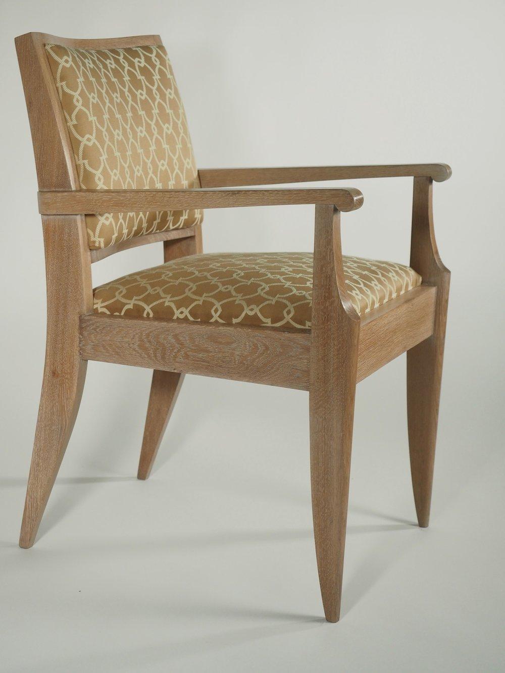 Dominique Paar Sessel aus Eichenholz (Art déco) im Angebot