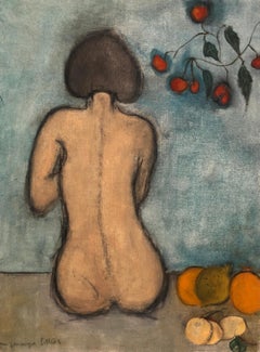 Naked young woman from behind
