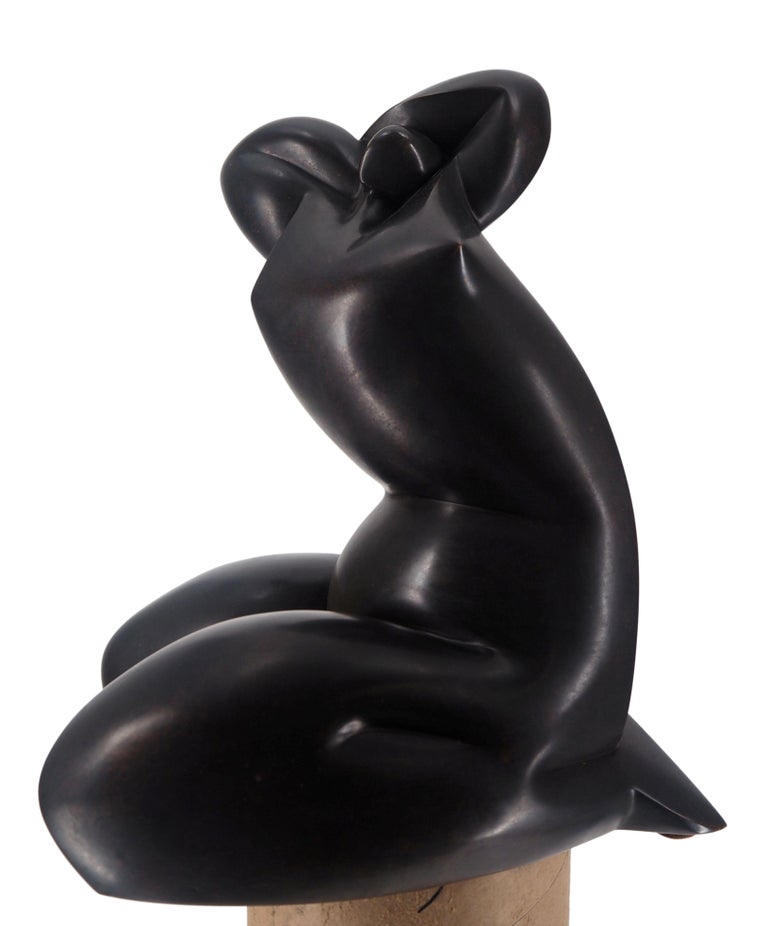 Dominique Polles - Stretching Model - Original Bronze Sculpture, Signed ...