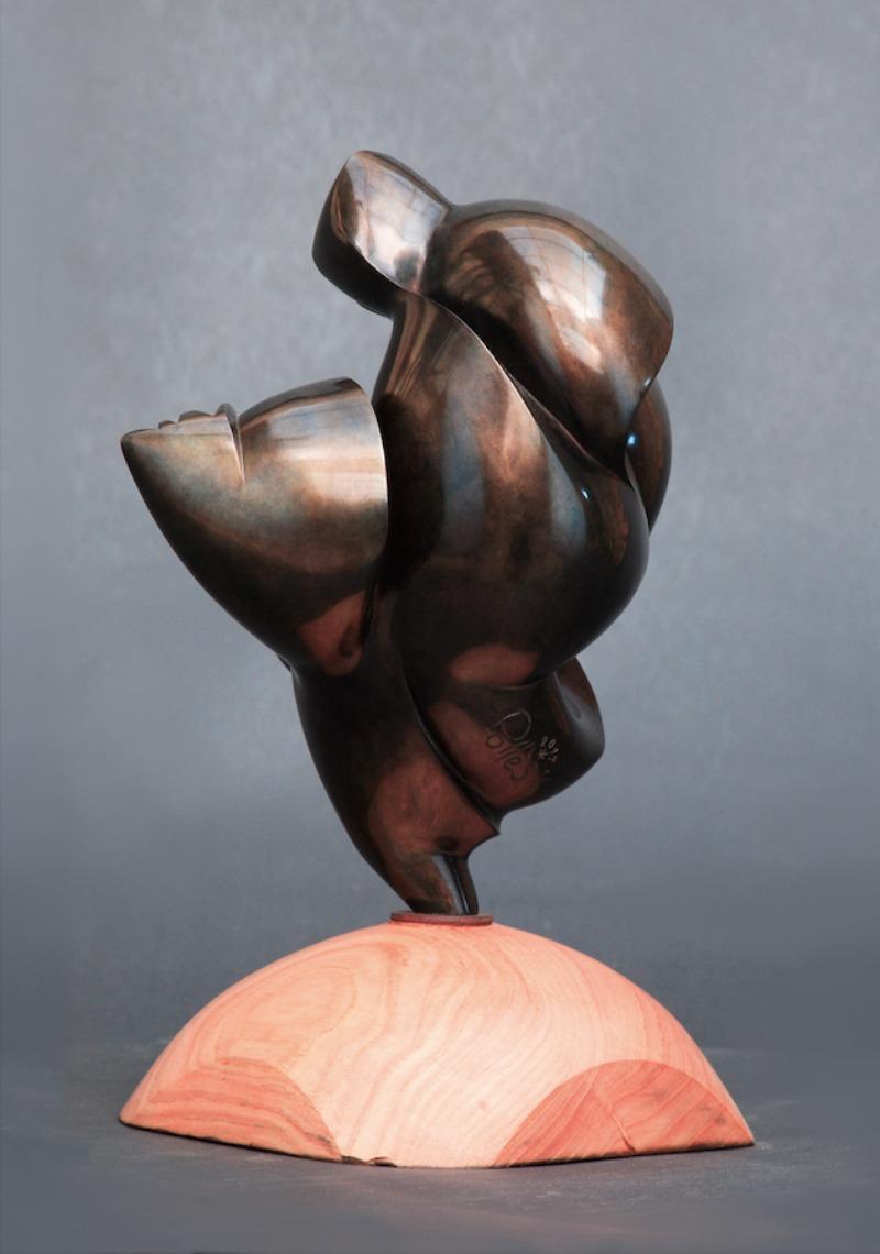 Pollès' Fähigkeit, der Bronze Leben einzuhauchen, indem er ihr eine fleischliche Qualität verleiht, ermöglicht es ihm, den Hauch der Sinnlichkeit mit der glühenden Arbeit des Metallschmieds zu verbinden. In meiner Vorstellung hat dieser Metallgießer