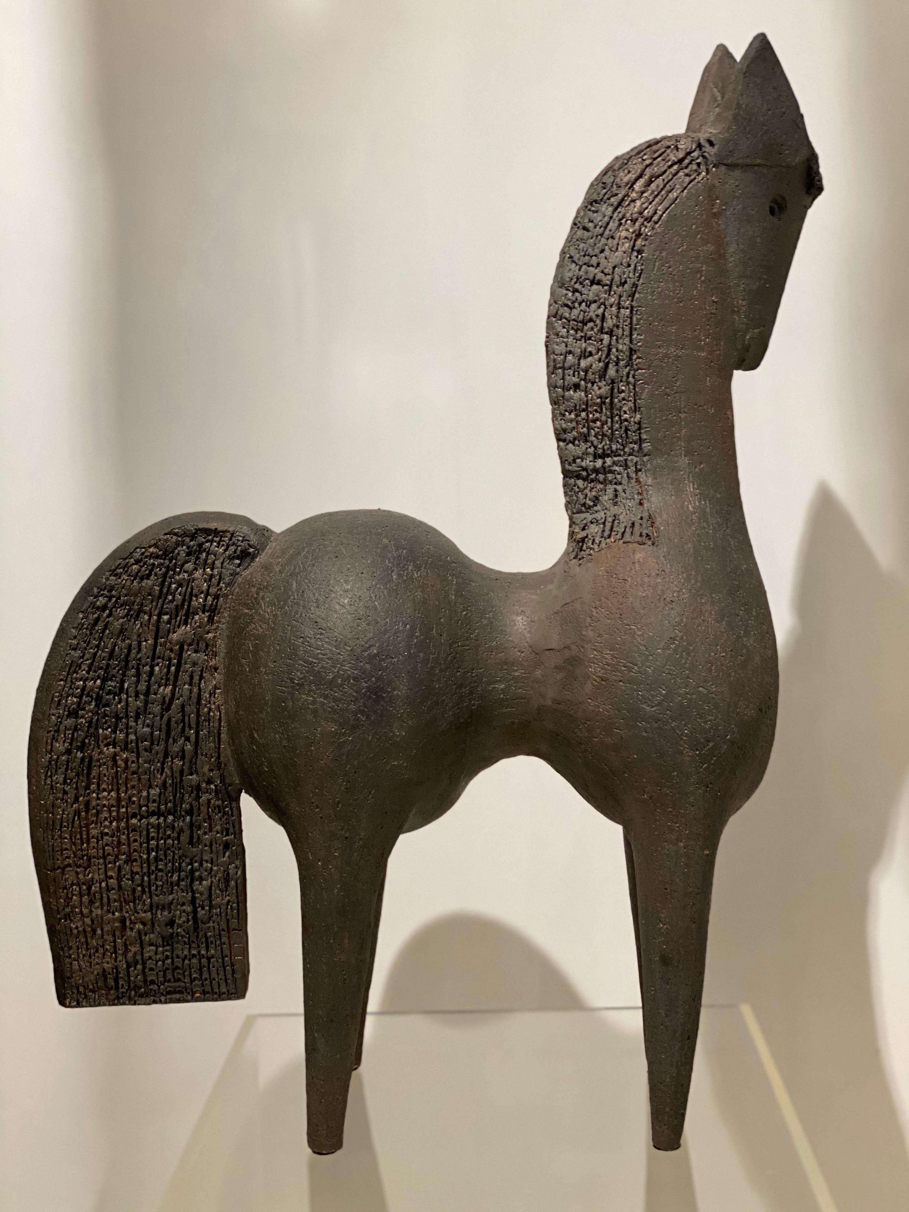 French Dominique Pouchain Ceramic Horse Sculpture