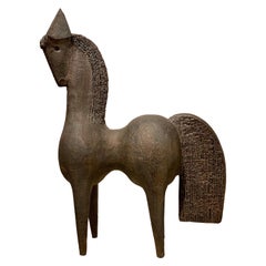 Sculpture de cheval en céramique de Dominique Pouchain