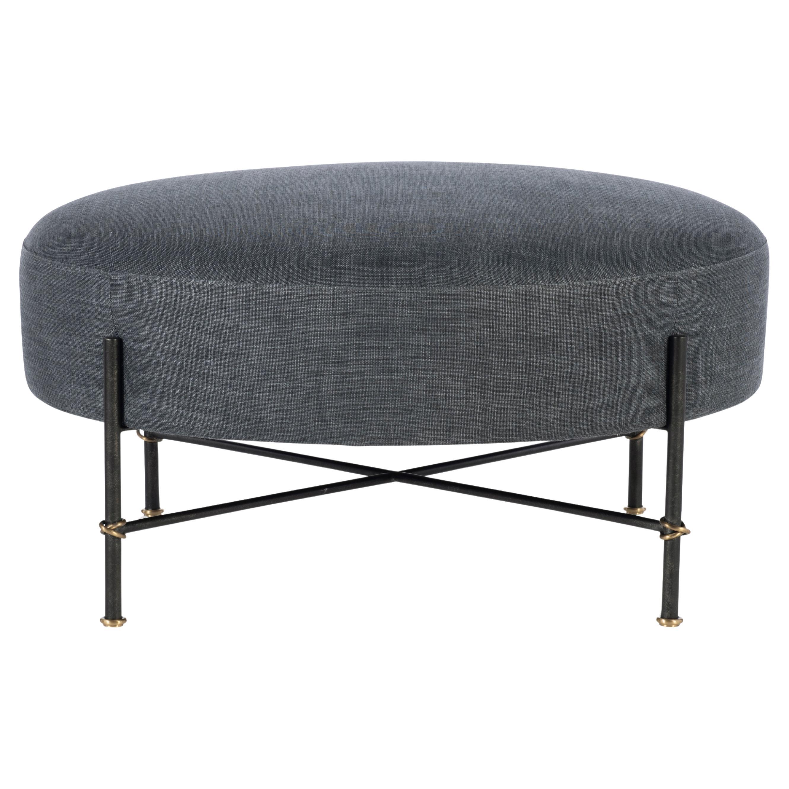 Dominique Round Ottoman For Sale