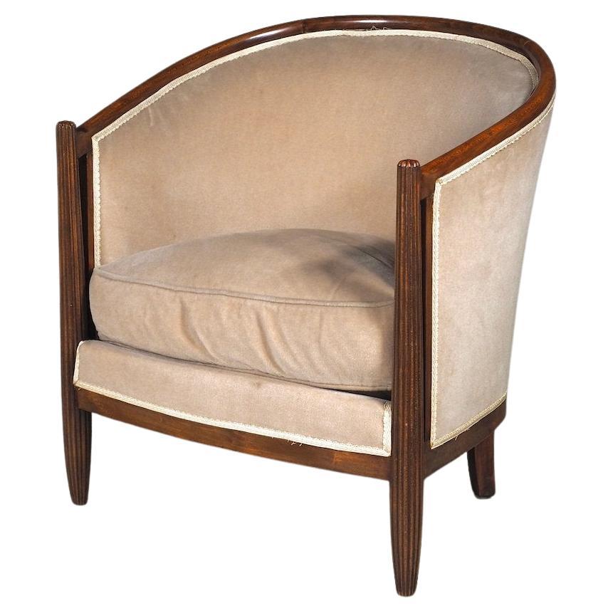 Dominique Single Round-Backed Club Chair For Sale