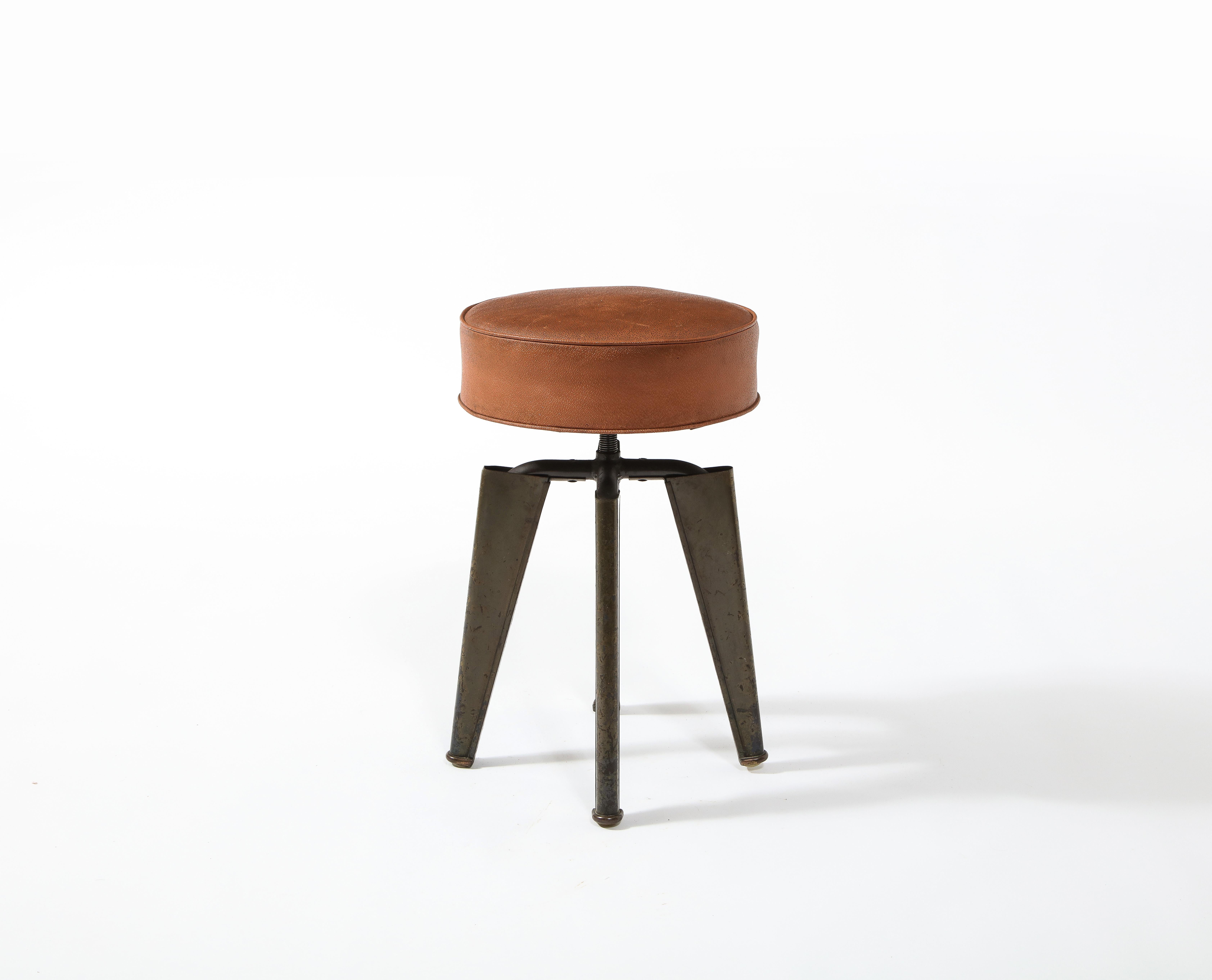 Dominique Stool from The Clemenceau Ship, France, 1950's In Good Condition In New York, NY